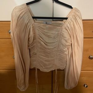 champagne blouse ruched